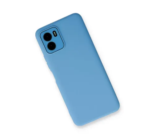 Vivo Y15S Kılıf Lansman Glass Kapak - Mavi