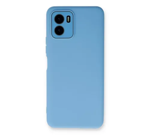 Vivo Y15S Kılıf Lansman Glass Kapak - Mavi