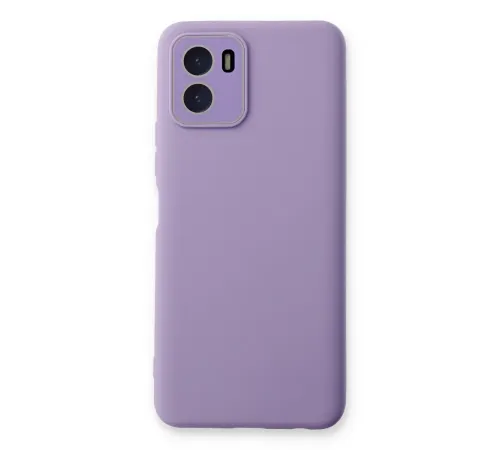 Vivo Y15S Kılıf Lansman Glass Kapak - Lila