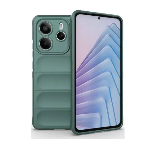 Xiaomi Redmi Note 14 4G Kılıf Optimum Silikon - Koyu Yeşil