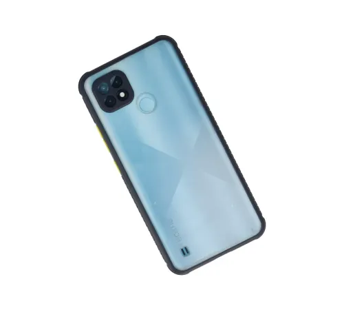 Realme C21 Kılıf Miami Şeffaf Silikon - Lacivert