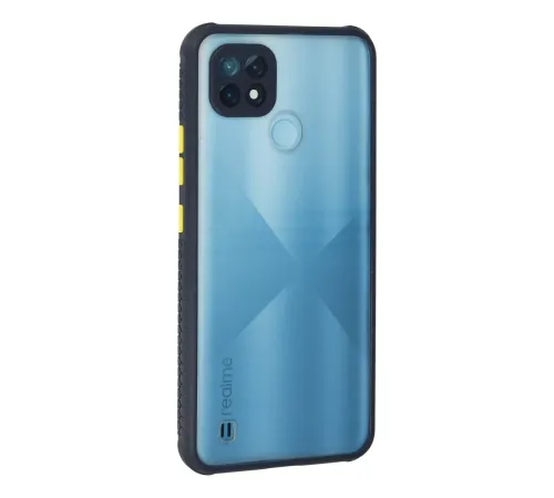 Realme C21 Kılıf Miami Şeffaf Silikon - Lacivert