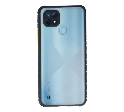 Realme C21 Kılıf Miami Şeffaf Silikon - Lacivert