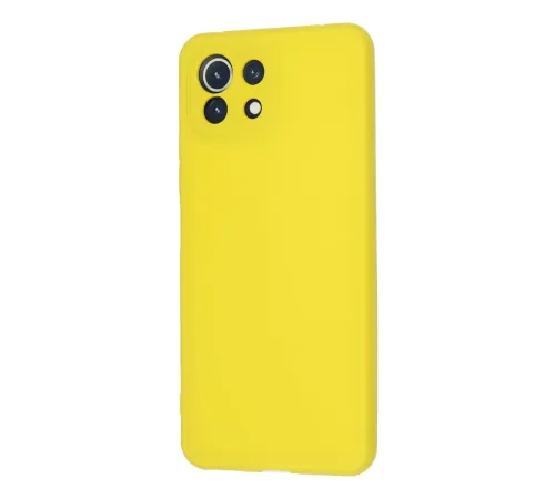 Xiaomi Mİ 11 Lite Kılıf Nano içi Kadife Silikon - Sarı