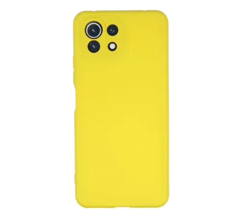 Xiaomi Mİ 11 Lite Kılıf Nano içi Kadife Silikon - Sarı