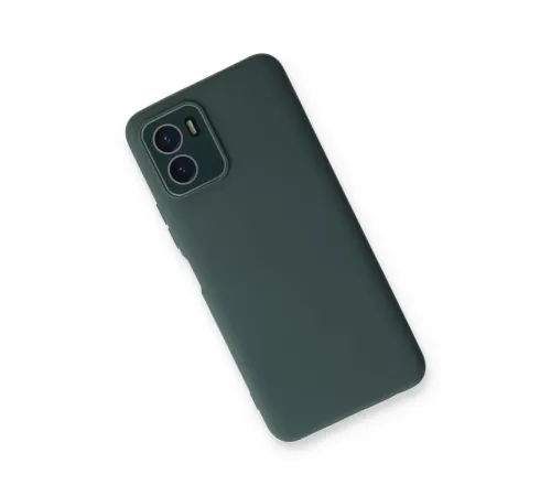 Vivo Y15S Kılıf Lansman Glass Kapak - Koyu Yeşil
