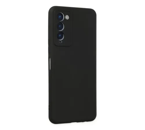 Tecno Camon 18 Kılıf Nano içi Kadife Silikon - Siyah