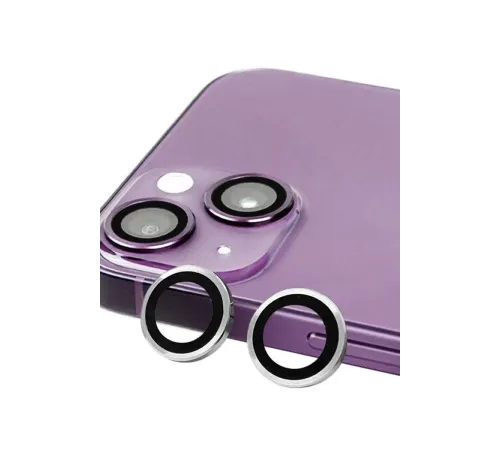 Apple iPhone 14 Plus Raze Metal Kamera Lens - Gümüş
