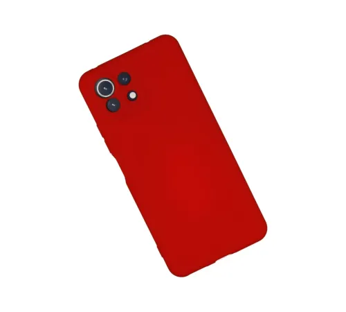 Xiaomi Mİ 11 Lite Kılıf Nano içi Kadife Silikon - Kırmızı