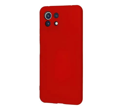 Xiaomi Mİ 11 Lite Kılıf Nano içi Kadife Silikon - Kırmızı