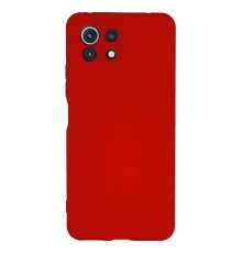 Xiaomi Mİ 11 Lite Kılıf Nano içi Kadife Silikon - Kırmızı