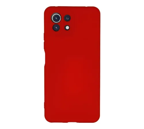 Xiaomi Mİ 11 Lite Kılıf Nano içi Kadife Silikon - Kırmızı