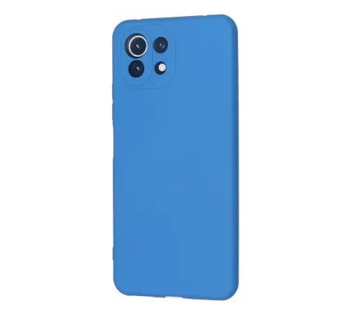 Xiaomi Mİ 11 Lite Kılıf Nano içi Kadife Silikon - Mavi