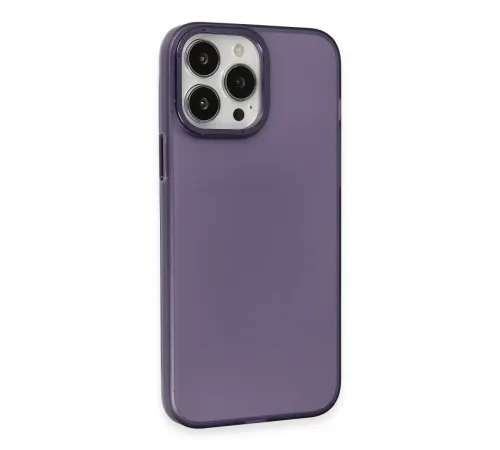 Apple iPhone 15 Pro Max Kılıf Modos Metal Kapak - Derin Mor