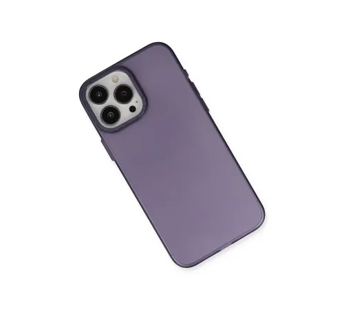 Apple iPhone 15 Pro Max Kılıf Modos Metal Kapak - Derin Mor