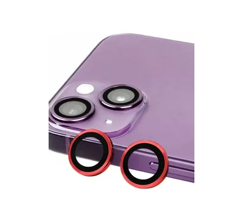 Apple iPhone 14 Plus Raze Metal Kamera Lens - Kırmızı