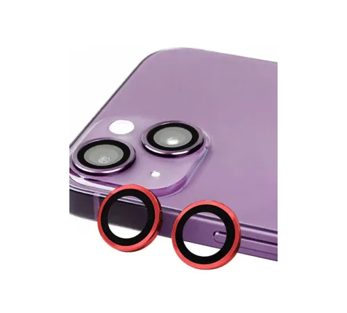 Apple iPhone 14 Plus Raze Metal Kamera Lens - Kırmızı