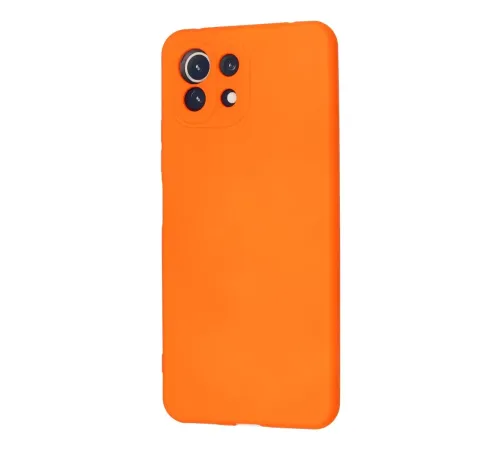 Xiaomi Mİ 11 Lite Kılıf Nano içi Kadife Silikon - Turuncu