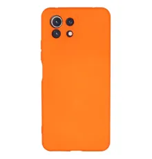 Xiaomi Mİ 11 Lite Kılıf Nano içi Kadife Silikon - Turuncu