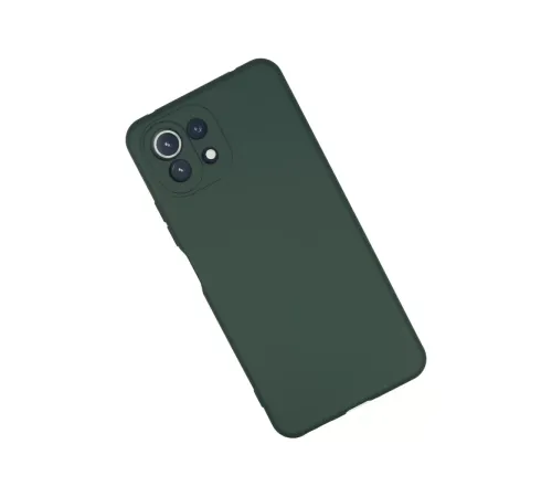 Xiaomi Mİ 11 Lite Kılıf Nano içi Kadife Silikon - Koyu Yeşil