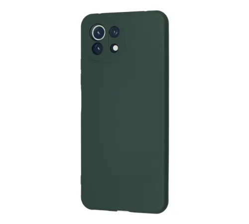 Xiaomi Mİ 11 Lite Kılıf Nano içi Kadife Silikon - Koyu Yeşil