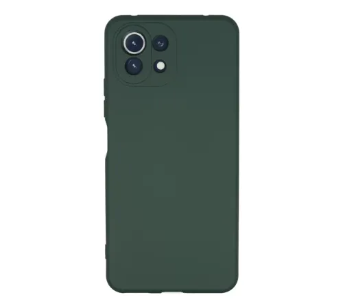 Xiaomi Mİ 11 Lite Kılıf Nano içi Kadife Silikon - Koyu Yeşil