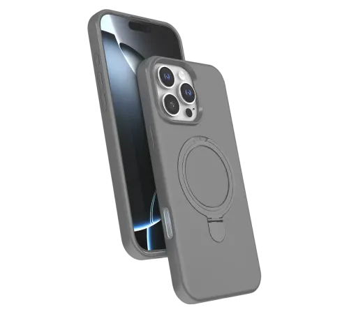 Apple iPhone 16 Pro Max Regal Magsafe Standlı Kapak - Titan Gri