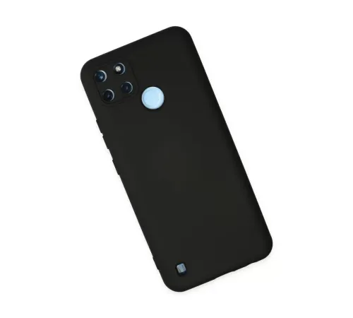 Realme C25Y Kılıf Nano içi Kadife Silikon - Siyah