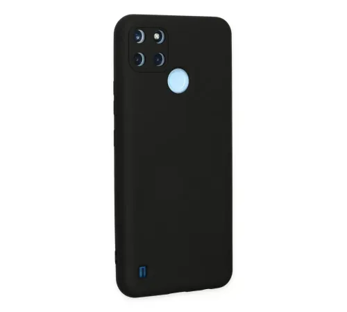 Realme C25Y Kılıf Nano içi Kadife Silikon - Siyah