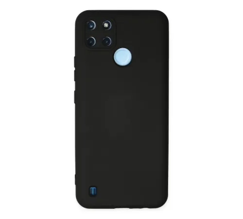 Realme C25Y Kılıf Nano içi Kadife Silikon - Siyah