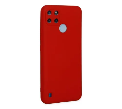 Realme C25Y Kılıf Nano içi Kadife Silikon - Kırmızı
