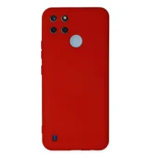 Realme C25Y Kılıf Nano içi Kadife Silikon - Kırmızı