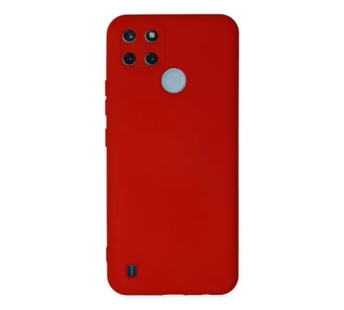 Realme C25Y Kılıf Nano içi Kadife Silikon - Kırmızı