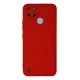 Realme C25Y Kılıf Nano içi Kadife Silikon - Kırmızı