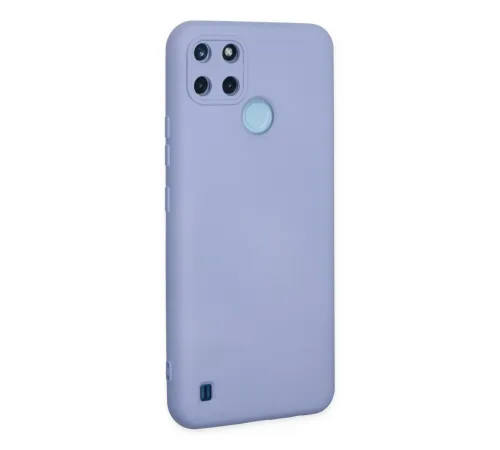 Realme C25Y Kılıf Nano içi Kadife Silikon - Lila