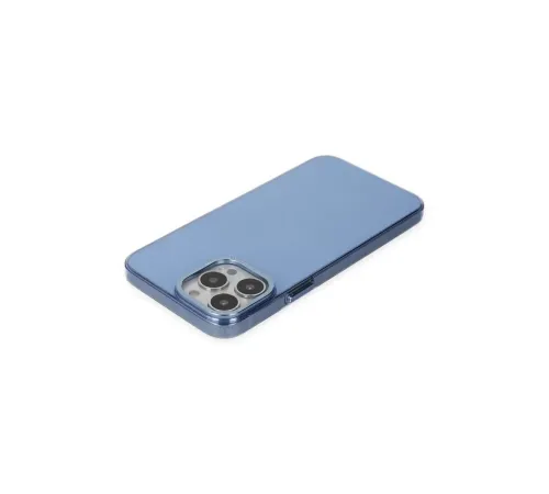 Apple iPhone 14 Pro Kılıf Anka PC Sert Metal Kapak - Mavi
