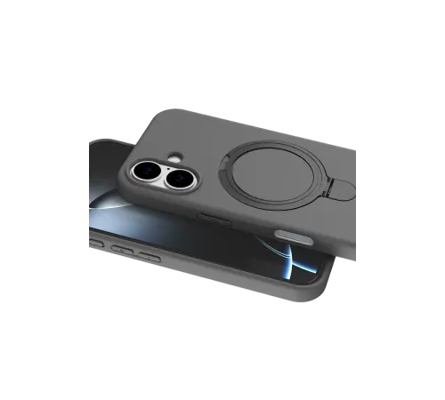 Apple iPhone 16 Plus Regal Magsafe Standlı Kapak - Titan Gri