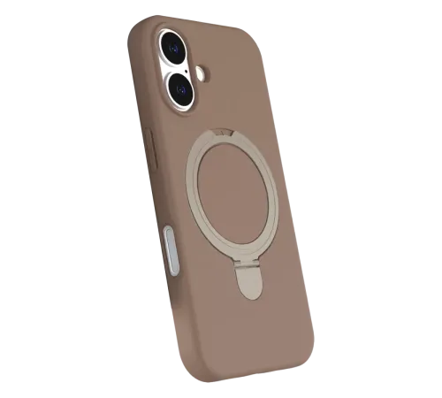 Apple iPhone 16 Plus Regal Magsafe Standlı Kapak - Çöl Titanyum