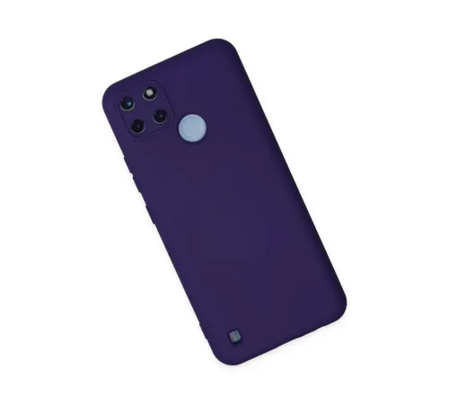 Realme C25Y Kılıf Nano içi Kadife Silikon - Mor