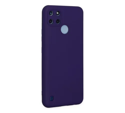 Realme C25Y Kılıf Nano içi Kadife Silikon - Mor