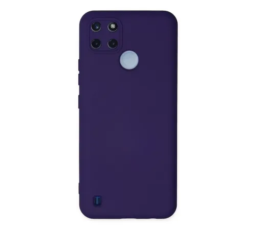 Realme C25Y Kılıf Nano içi Kadife Silikon - Mor