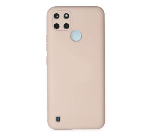 Realme C25Y Kılıf Nano içi Kadife Silikon - Pudra