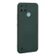Realme C25Y Kılıf Nano içi Kadife Silikon - Koyu Yeşil