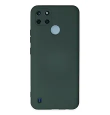 Realme C25Y Kılıf Nano içi Kadife Silikon - Koyu Yeşil
