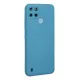 Realme C25Y Kılıf Nano içi Kadife Silikon - Mavi