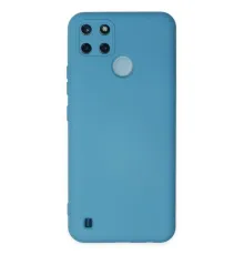 Realme C25Y Kılıf Nano içi Kadife Silikon - Mavi