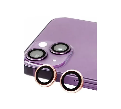Apple iPhone 13 Mini Raze Metal Kamera Lens - Pembe