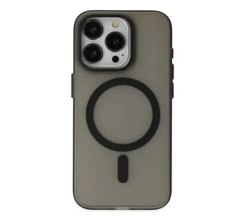 Apple iPhone 15 Pro Max Kılıf Lodos Magneticsafe Mat Kapak - Siyah