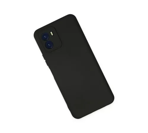 Vivo Y15S Kılıf Nano içi Kadife Silikon - Siyah