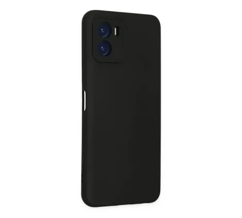 Vivo Y15S Kılıf Nano içi Kadife Silikon - Siyah